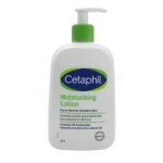 Grand flacon-pompe blanc Cetaphil lotion hydratante, pompe verte, 473 ml