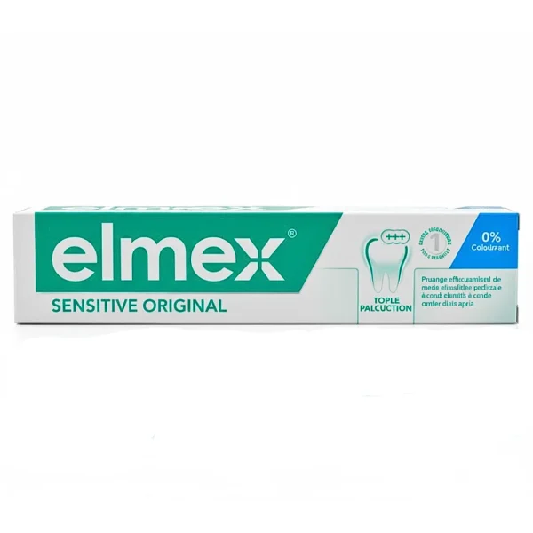 Elmex Dentifrice Sensitive Original 0 % Colorant 75ml