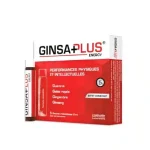 Étui rouge Ginsa+Plus Energy et flacon monodose de 25 ml