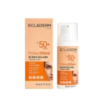 Étui pêche et flacon pompe Ecladerm ProtectGlow écran solaire teinté 50 ml
