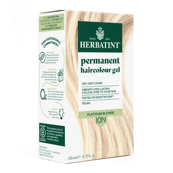 Herbatint Coloration Permanente Platinum Blonde 10N 170ml – photo 2
