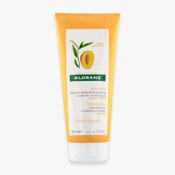 Tube orange Klorane baume après-shampooing au beurre de mangue 200 ml
