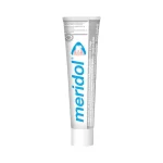 Tube blanc et gris Meridol dentifrice protection gencives et blancheur