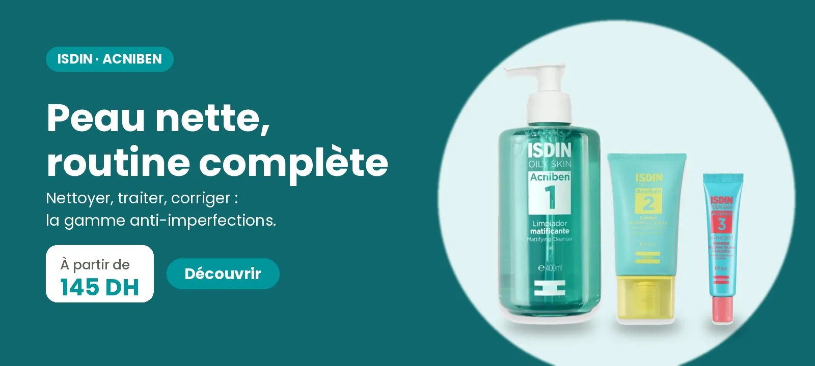 ISDIN Acniben : routine anti-imperfections à partir de 145 DH